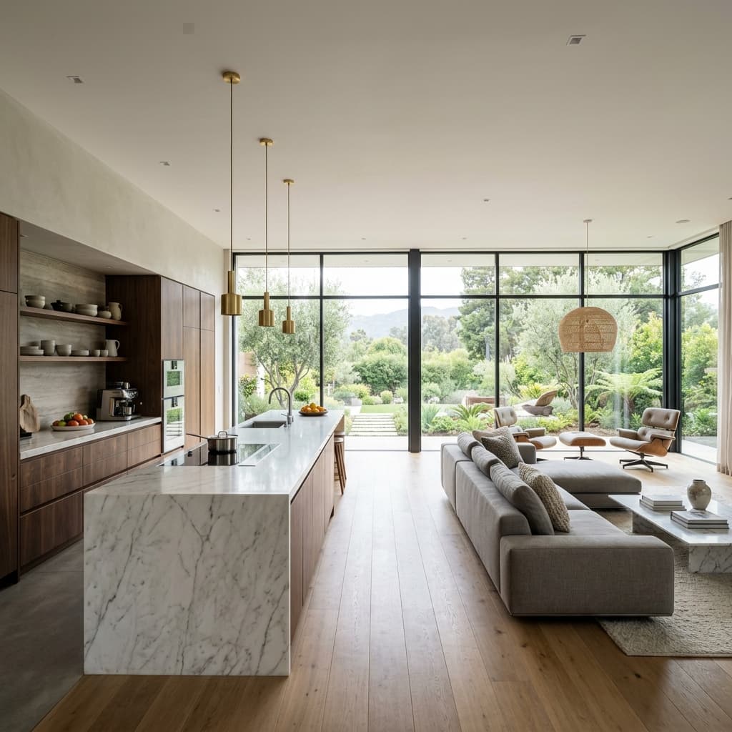 Modern open concept interior